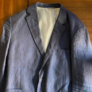 Blue linen suit from Frank and Oak